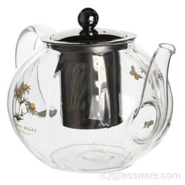 Teiera da tè filtrante in vetro senza piombo